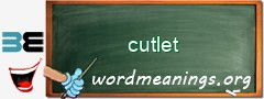 WordMeaning blackboard for cutlet